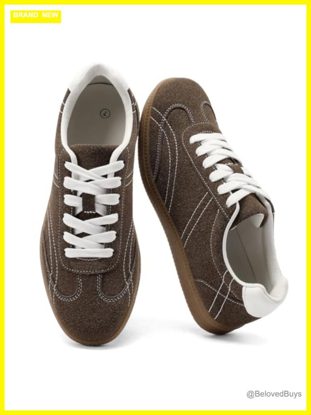 Women Retro Suede Fashion Sneakers Lace-Up Memory Foam Walking Tennis Shoes